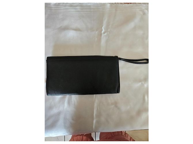 Autre Marque Pochette Atmosphere in pelle nera Nero - vista 6