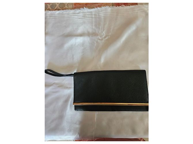 Autre Marque Pochette Atmosphere in pelle nera Nero - vista 7