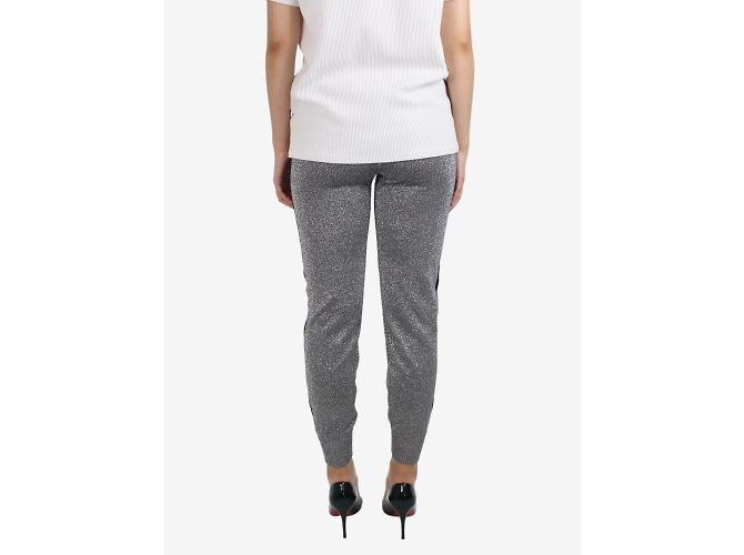 Bella Freud Silver glitter drawstring sweatpants - size S Silvery - view 3