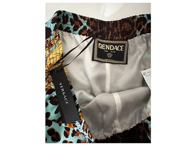 Versace Pantaloncini in seta Fendace - vista 3