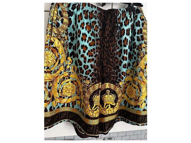 Versace Pantaloncini in seta Fendace - vista 7