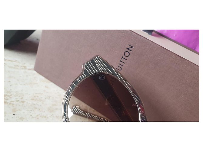 Gafas de sol Louis Vuitton Gris Bronce - vista 3