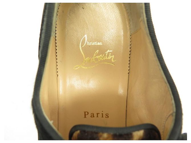 SCARPE CHRISTIAN LOUBOUTIN RICHELIEU LATCHO UNCHARGED 38 Pelle di puledro - vista 5