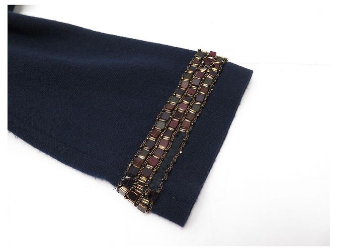 CHANEL JACKEN-CARDIGAN ORNE PARIS-BYZANCE P41690K03132 S 36 KASCHMIRWESTE Marineblau - Ansicht 7