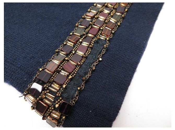 CHANEL JACKEN-CARDIGAN ORNE PARIS-BYZANCE P41690K03132 S 36 KASCHMIRWESTE Marineblau - Ansicht 8