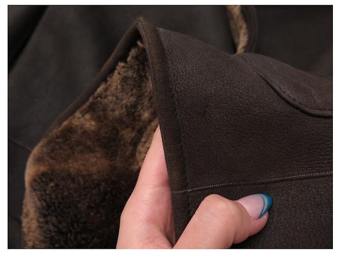 MANTEL LANVIN AUS BRAUNEM SCHAFLEDER 52 L SHEARLING-LEDERMANTEL - Ansicht 11