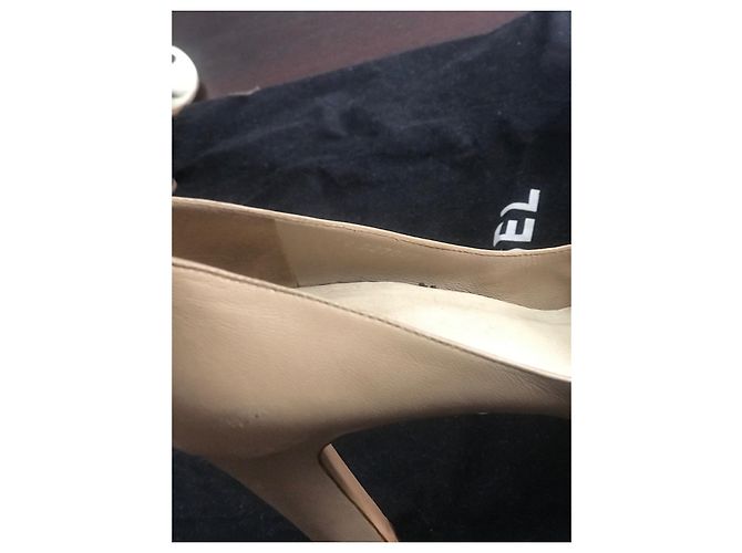 Cambon Chanel Bombas Preto Bege - vista 5
