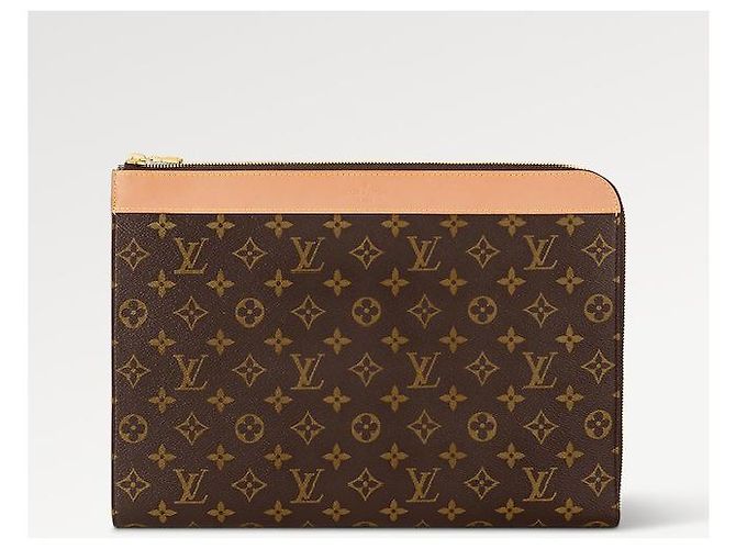 Louis Vuitton Monogramma LV Pochette Jour Marrone - vista 2