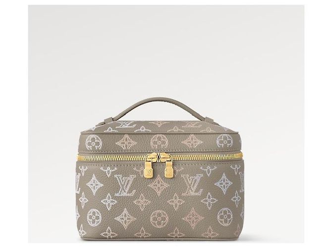 Louis Vuitton Nice Mini Mahina Pelle Grigia Grigio - vista 3