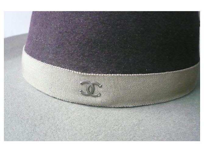CHANEL Cappello in feltro di lana a tesa larga Nuovo stato TL Multicolore - vista 2
