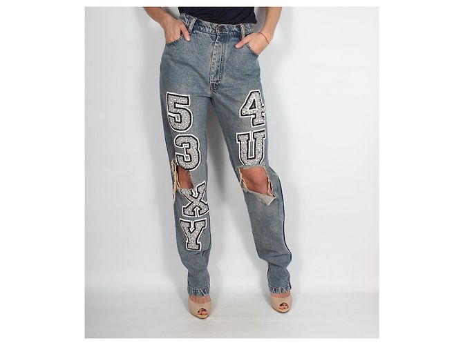 Autre Marque Jeans Ashish blu in cotone XS - vista 2