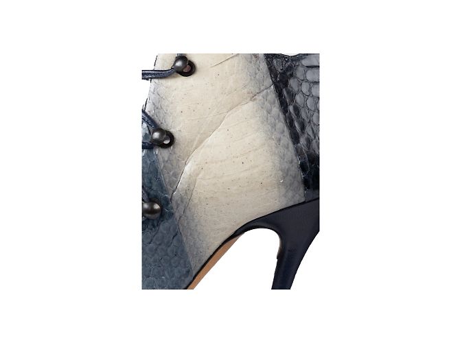 Autre Marque Talons à lacets en python Malone Souliers Bleu - vue 7