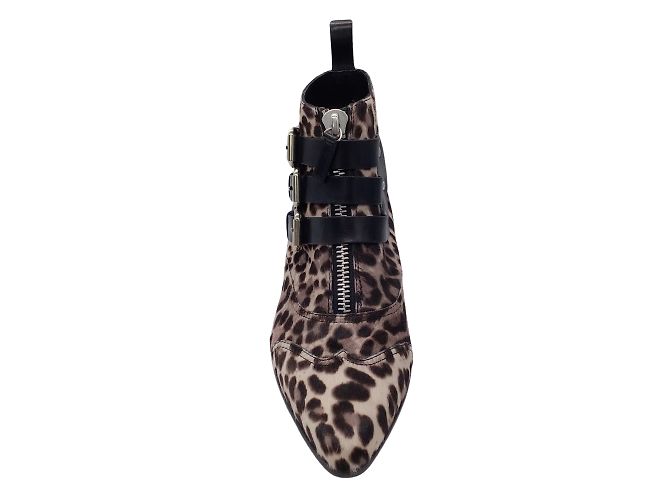 Tabitha Simmons Grey / Black Multi Leopard Printed Calf Hair Ankle Boots - view 4