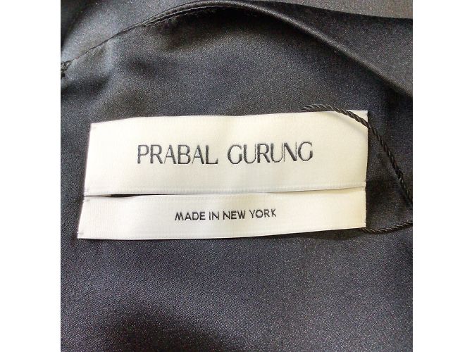 Prabal Gurung Blusa negra de seda con parte delantera retorcida Jimile Negro - vista 4