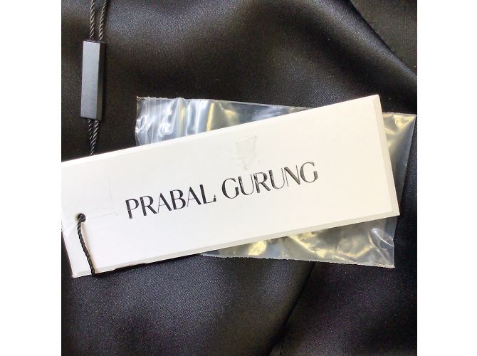 Prabal Gurung Blusa negra de seda con parte delantera retorcida Jimile Negro - vista 5