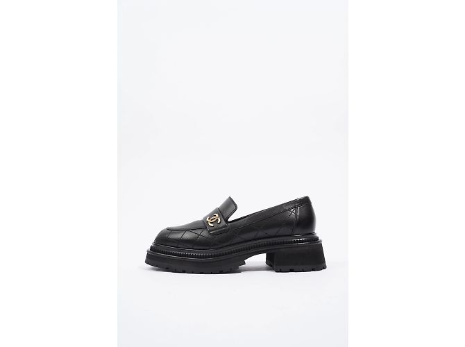 Mocassini Chanel in pelle nera EU 38 / UK 5 Nero - vista 5