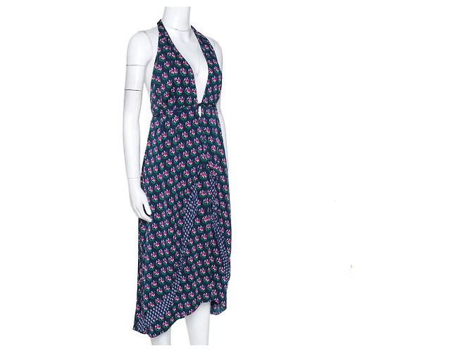 Diane Von Furstenberg Vestido halter Leyland de seda con estampado floral de DvF Zen - vista 3