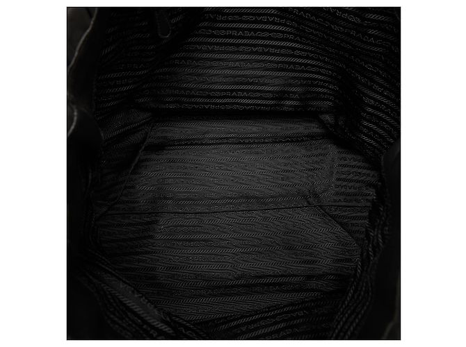 Borsa tote in tessuto Gaufre nera Prada Nero - vista 5