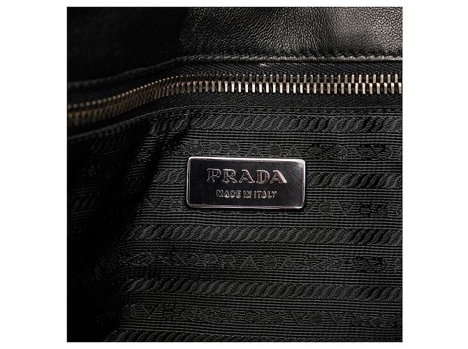 Borsa tote in tessuto Gaufre nera Prada Nero - vista 6