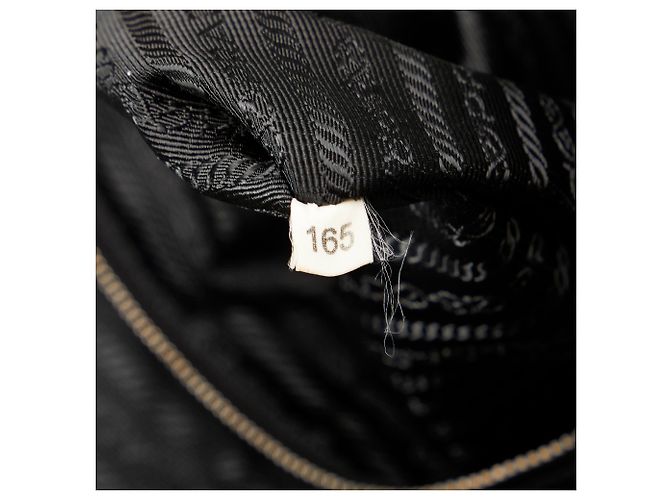 Borsa tote in tessuto Gaufre nera Prada Nero - vista 7