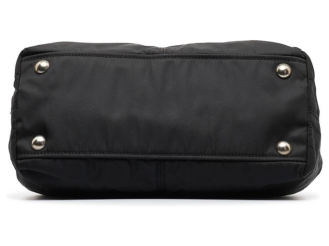 Borsa a tracolla a catena in tessuto nero Prada - vista 4