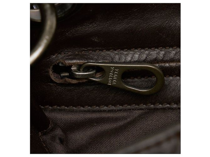 Bottega Veneta Borsa a Tracolla Marrone Intrecciato Marrone scuro - vista 8