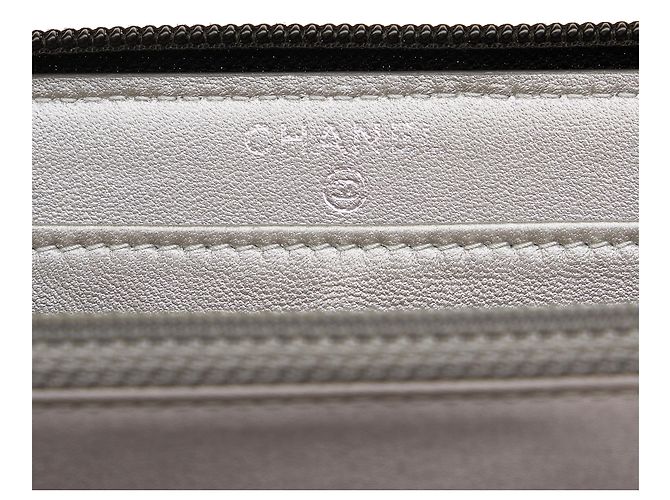 Portafoglio con cerniera Chanel Camelia nera Nero - vista 8