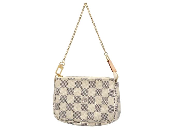 Accessori per mini pochette Louis Vuitton Damier Azur bianco - vista 3