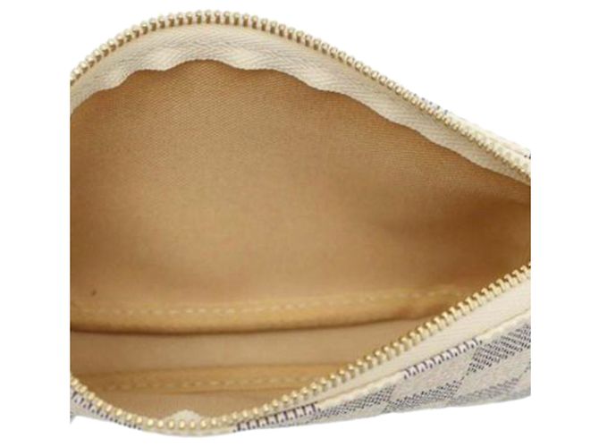 Accessori per mini pochette Louis Vuitton Damier Azur bianco - vista 5
