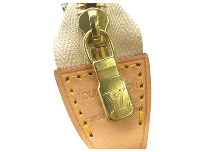 Accessori per mini pochette Louis Vuitton Damier Azur bianco - vista 7