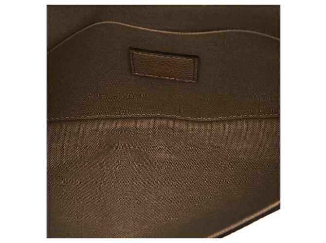 Pochette Felicie con monogramma marrone Louis Vuitton Cachi - vista 5