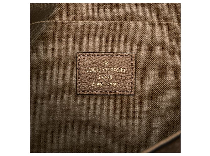 Pochette Felicie con monogramma marrone Louis Vuitton Cachi - vista 6