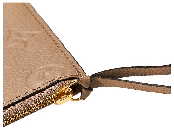 Pochette Felicie con monogramma marrone Louis Vuitton Cachi - vista 8