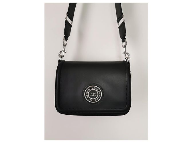 Borsa messenger Marc Jacobs in pelle nera Nero Silver hardware - vista 9