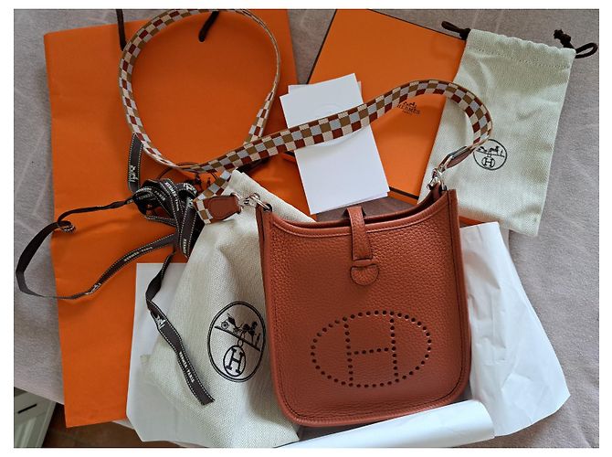 Hermès Evelyne 16 Mini Amazone Rame Pelle - vista 3