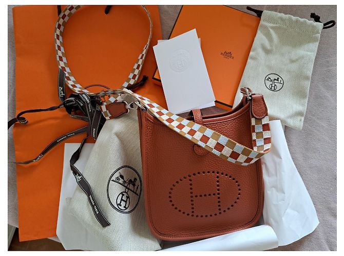 Hermès Evelyne 16 Mini Amazone Rame Pelle - vista 4