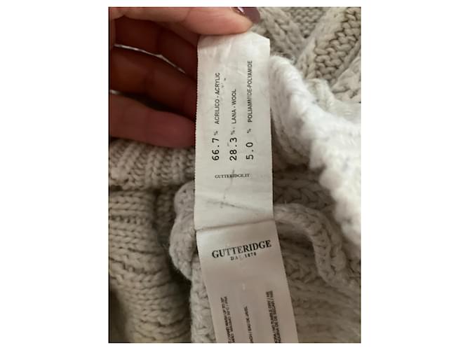 Autre Marque Gutteridge Pullover in Creme Wolle und Acryl Aus weiß - Ansicht 5