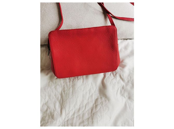 Bolsa camera Zadig & Voltaire em couro granulado vermelho - vista 4