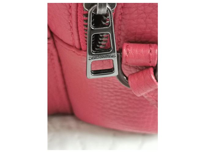 Bolsa camera Zadig & Voltaire em couro granulado vermelho - vista 7