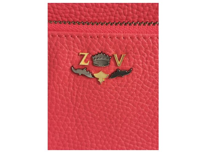 Bolsa camera Zadig & Voltaire em couro granulado vermelho - vista 8