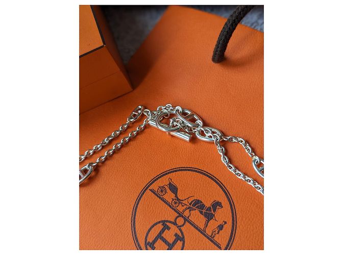 Hermès Farandole 120 Collana Lunga cm Argento 925 borsa a scatola H104568B Silver hardware - vista 10