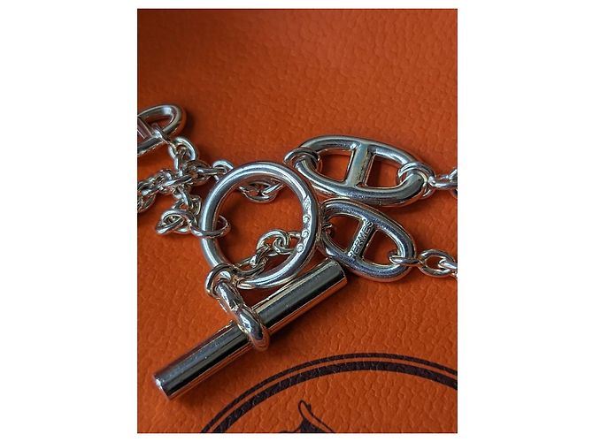 Hermès Farandole 120 Collana Lunga cm Argento 925 borsa a scatola H104568B Silver hardware - vista 11