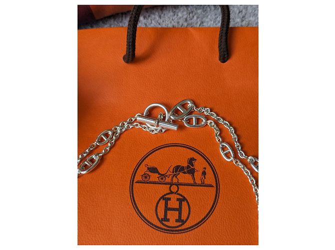 Hermès Farandole 120 Collana Lunga cm Argento 925 borsa a scatola H104568B Silver hardware - vista 3