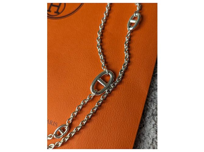 Hermès Farandole 120 Collana Lunga cm Argento 925 borsa a scatola H104568B Silver hardware - vista 4