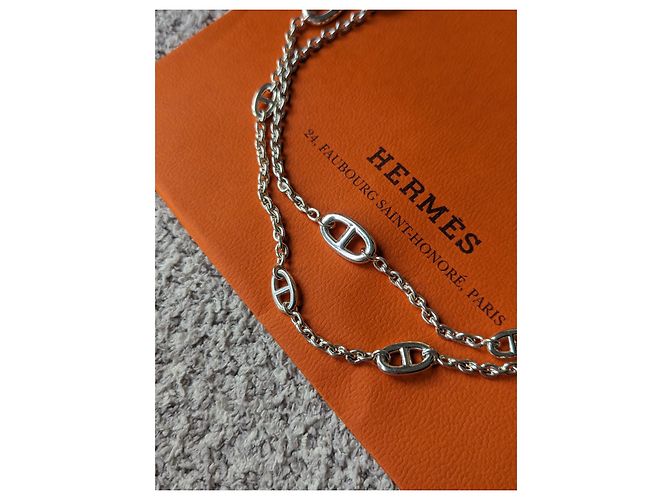 Hermès Farandole 120 Collana Lunga cm Argento 925 borsa a scatola H104568B Silver hardware - vista 8