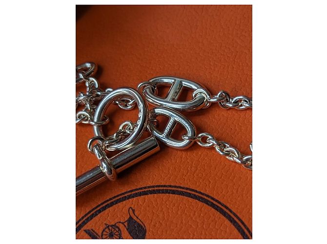 Hermès Farandole 120 Collana Lunga cm Argento 925 borsa a scatola H104568B Silver hardware - vista 9