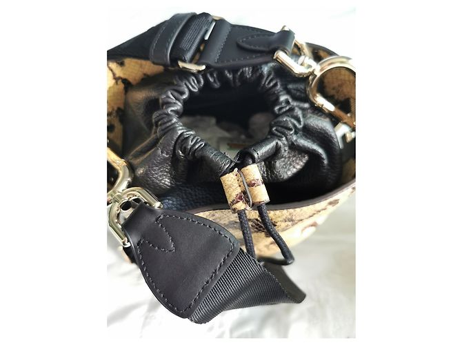 Furla Beuteltasche aus Leder Python Print gelb schwarz Python drucken - Ansicht 14