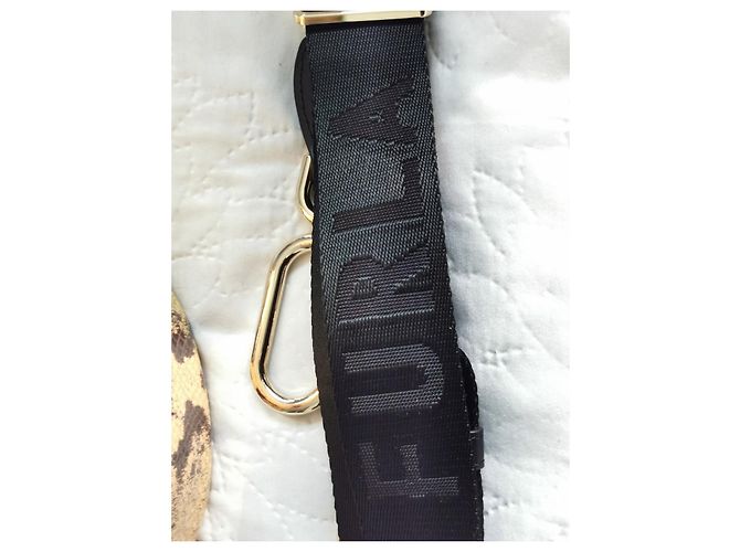 Furla Beuteltasche aus Leder Python Print gelb schwarz Python drucken - Ansicht 5