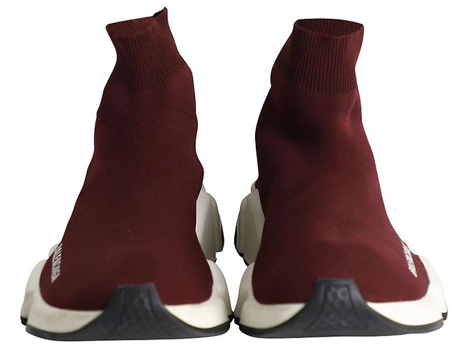 Balenciaga Baskets Speed en Polyester Bordeaux - vue 2