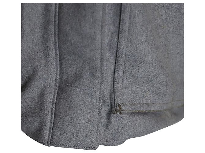 Acne Studios Chaqueta de invierno acolchada con capucha Asa en lana gris - vista 4